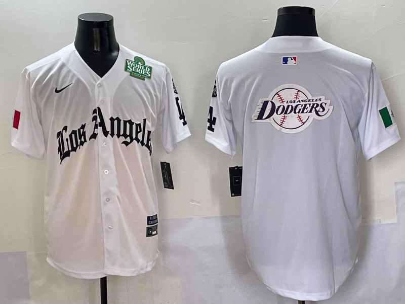 Men Los Angeles Dodgers Blank White Five generations Joint Name 2025 Nike MLB Jersey style 30